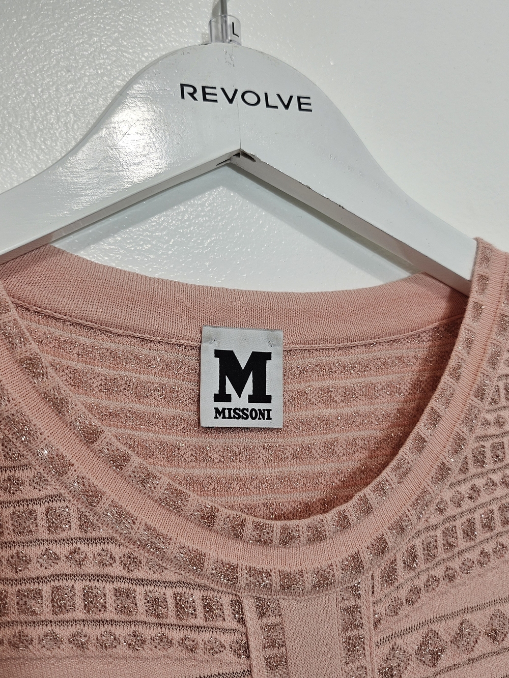 M Missoni Blush Pink Sleeveless Knit Midi Dress - Picture 6 of 6